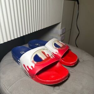 Champion Red, White, & Blue Slide Sandals